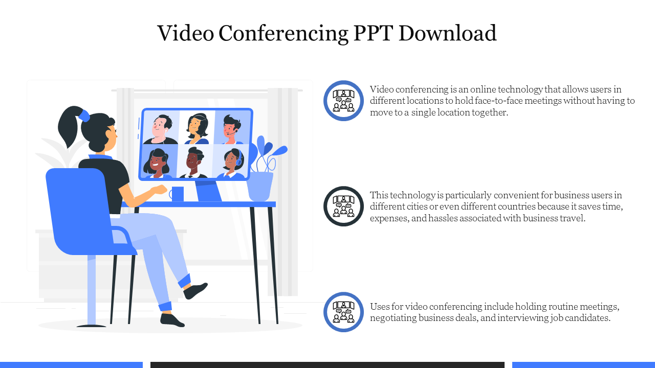 Free - Video Conferencing PPT Free Download Google Slides
